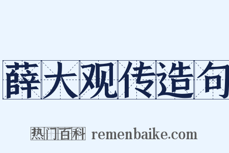 薛大观传造句是什么意思的图片